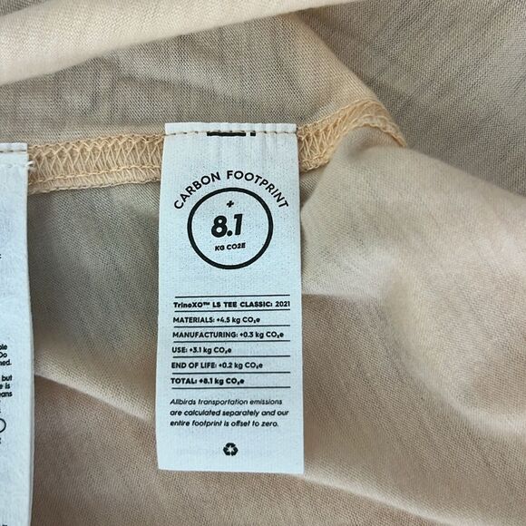 New Allbirds The TrinoXO Long Sleeve Tee Classic Fit in Aspen Size M - Picture 6 of 12